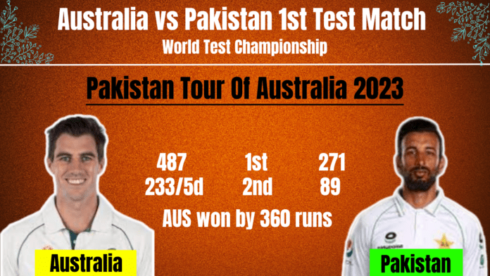 Australia vs Pakistan 1st Test Match