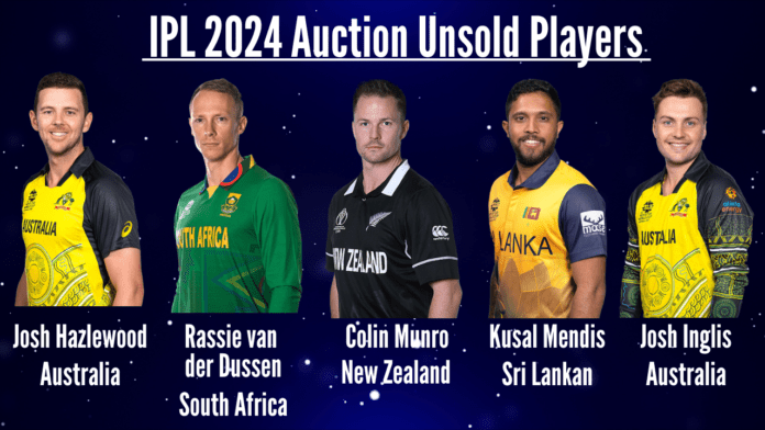 IPL 2024 Auction Unsold Players